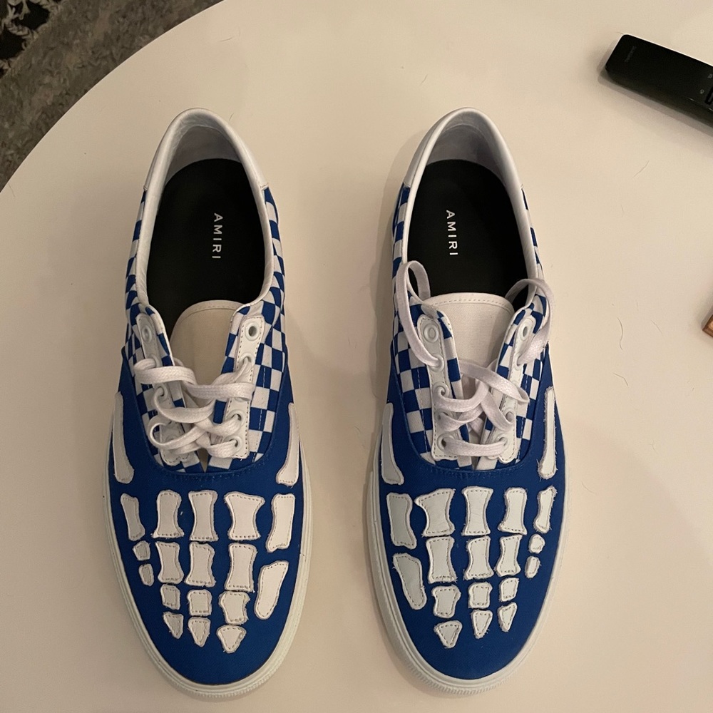 AMIRI checkered skeleton tow lace up sneaker
